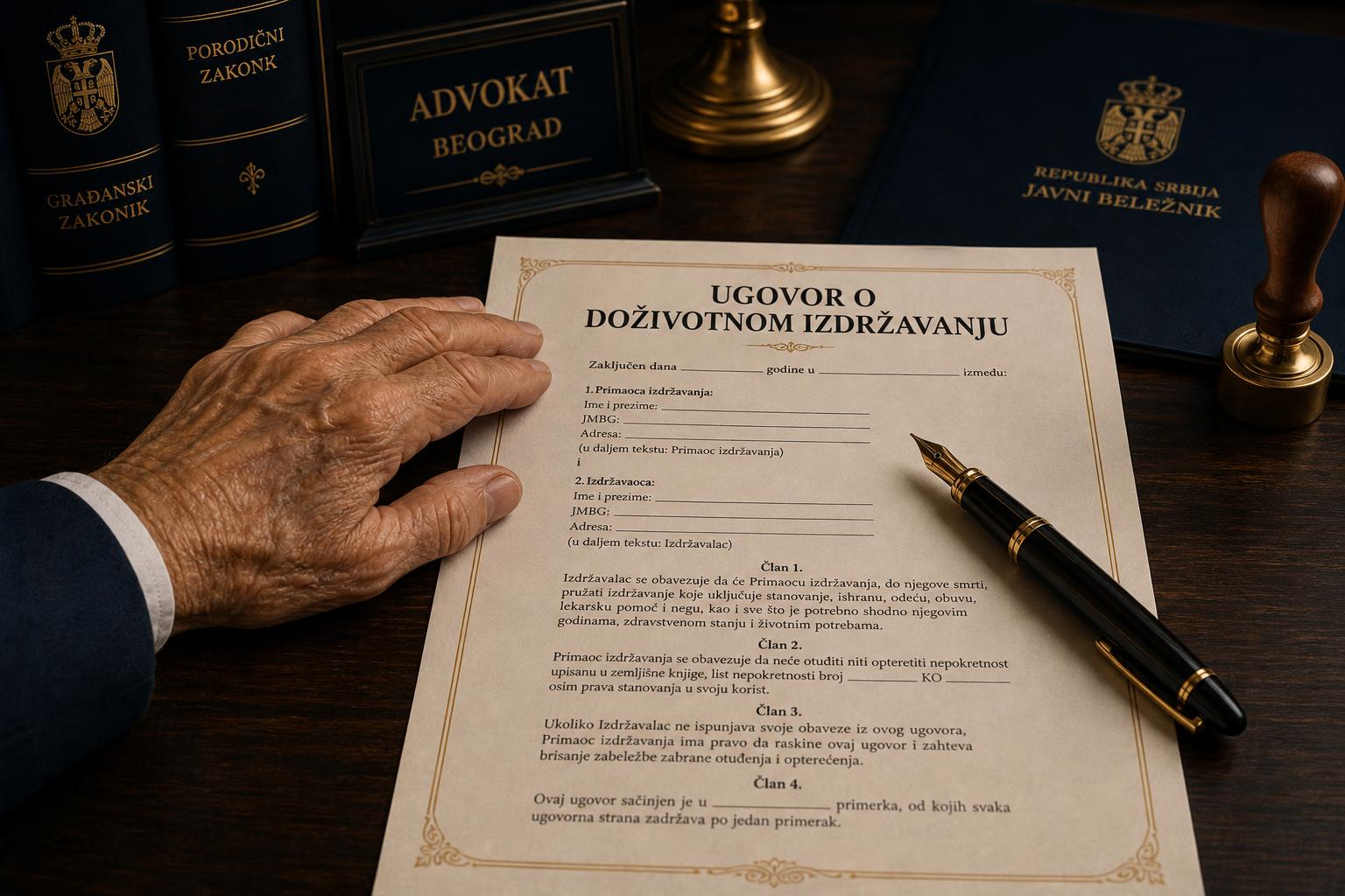 Ugovor o doživotnom izdržavanju — šta je i kako se zaključuje