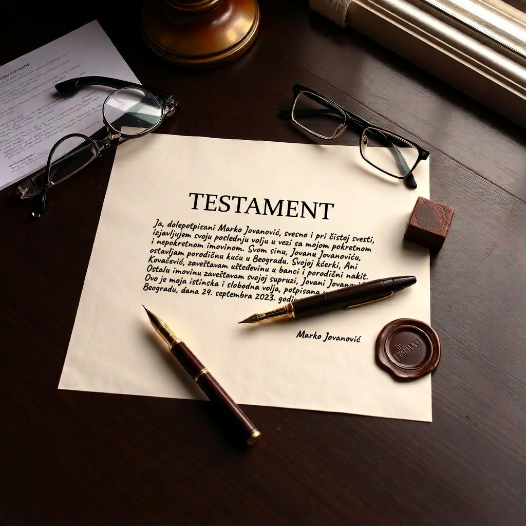 Kako napisati testament — oblici i uslovi punovažnosti